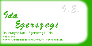 ida egerszegi business card